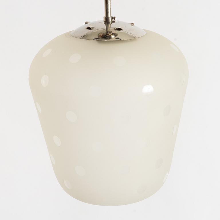 Flygsfors Glassworks, ceiling lamp, model 513 P, 1940s-50s.