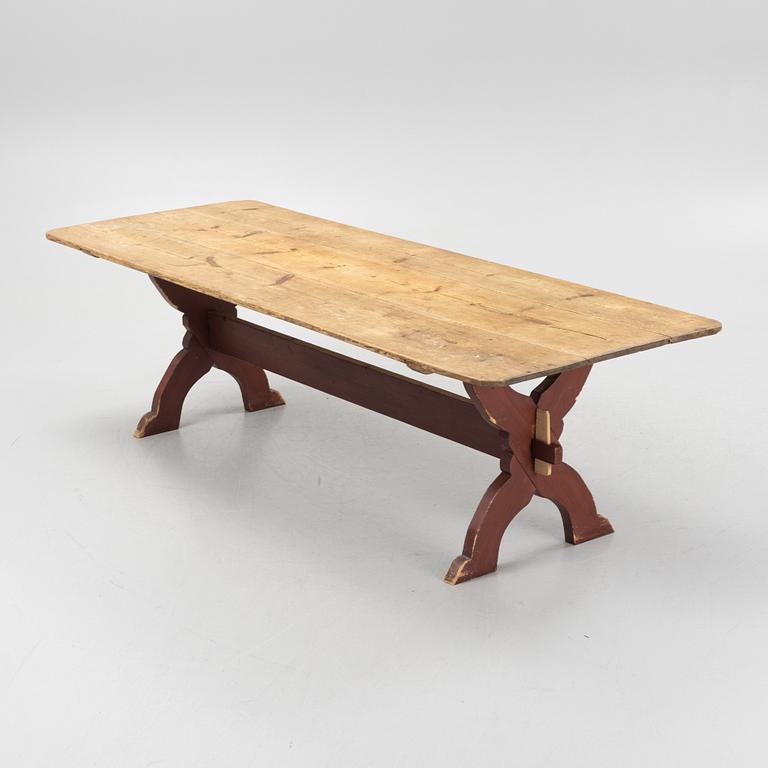 Gateleg table, folk art, 19th century, with later legs.