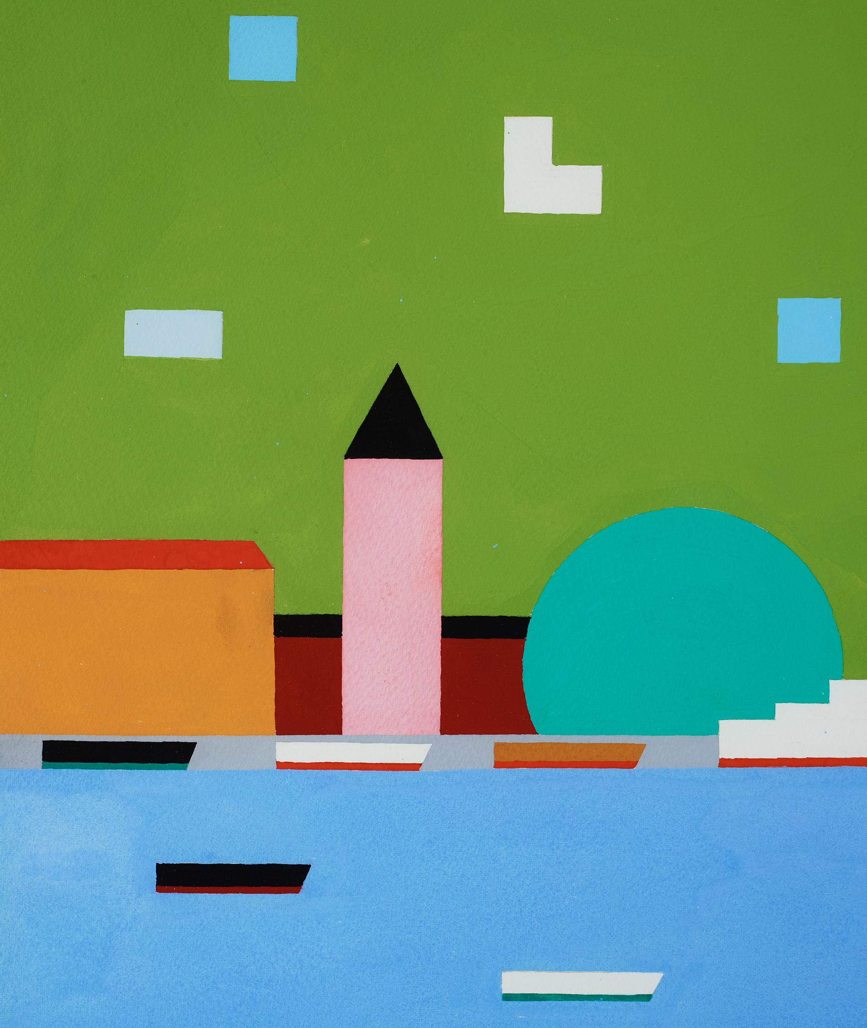 KG Nilson, gouache, signed KG Nilson and dated 2011.