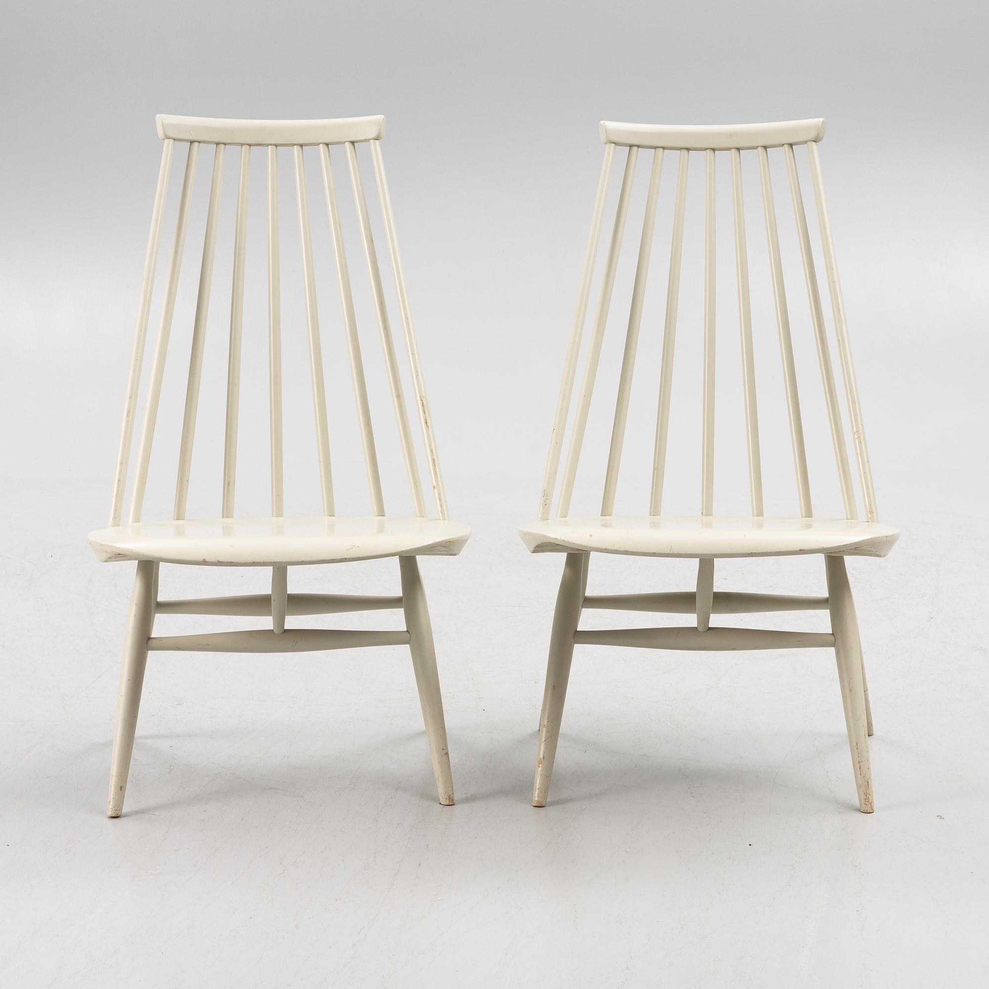 Ilmari Tapiovaara, ett par, stolar, "Mademoiselle", Edsbyverken, 1961.