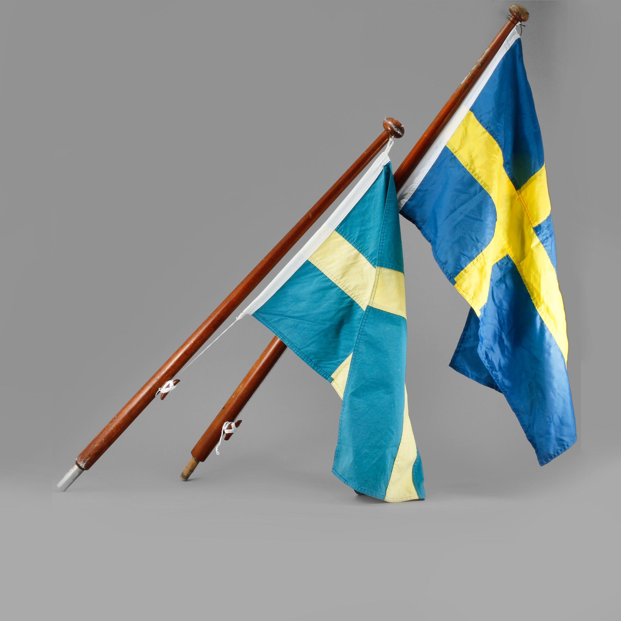 BÅTFLAGGOR, 2 st, 1900-talets andra hälft.