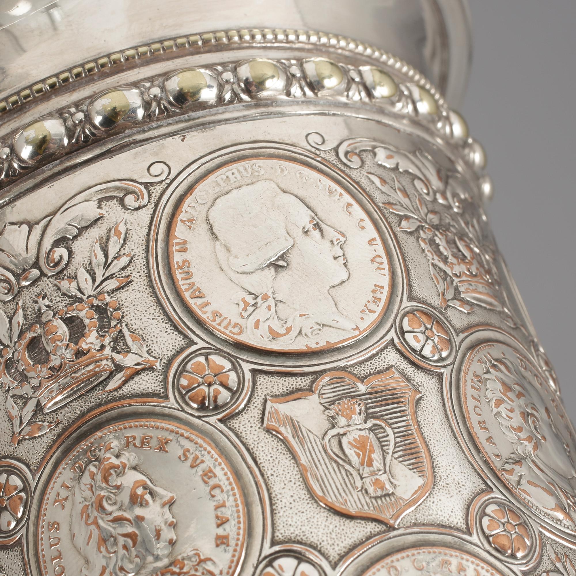 BÄGARE, nysilver, GAB, omkring sekelskiftet 1900.