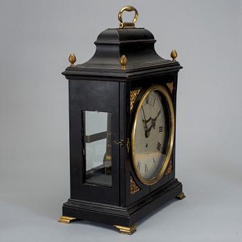 An English circa 1800 library clock by Richard Keally, London.