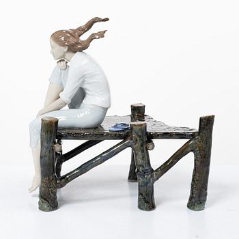 Ernest Massuet, figurine, "Sunset at the Pier", Lladró, Spain.