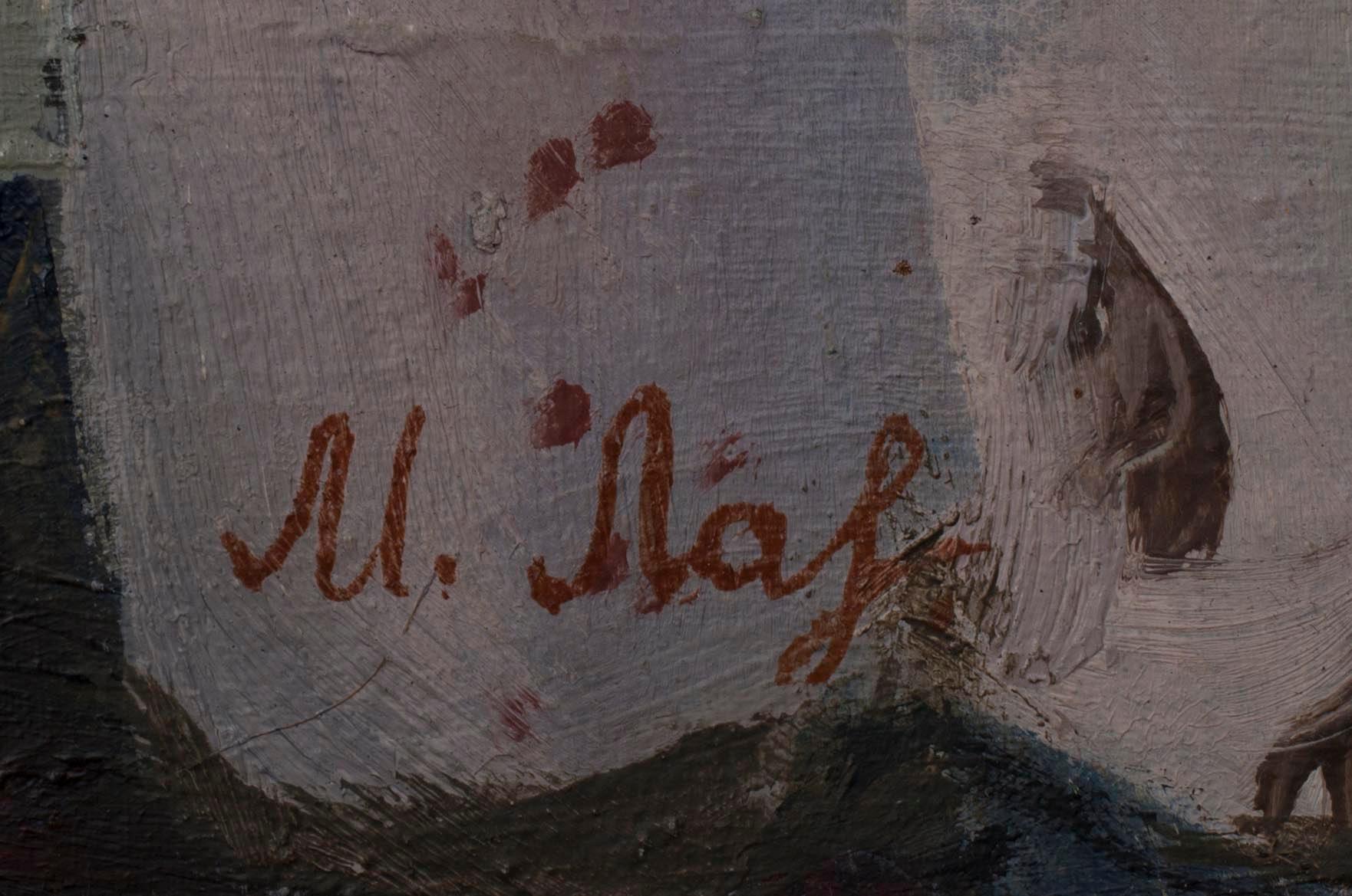 BORIS MIKHAELOVITCH LAVRENKO (RYSSLAND), öljy levylle, sign.
