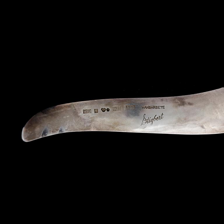 HALSRING, sterlingsilver, Stigbert för Waldemar Jonsson Atelje, Skara 1975. Vikt ca 51g.
