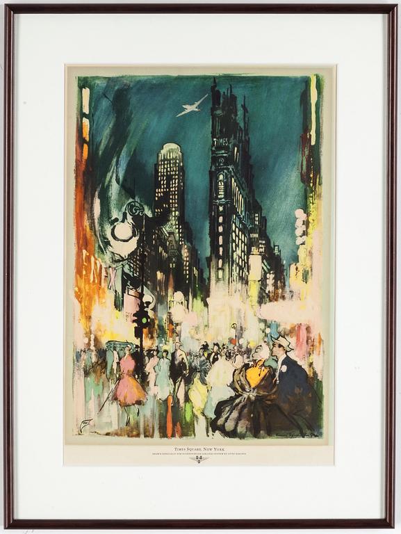 OTTO NIELSEN, a poster for SAS Scandinavian Airlines System, 1960's.