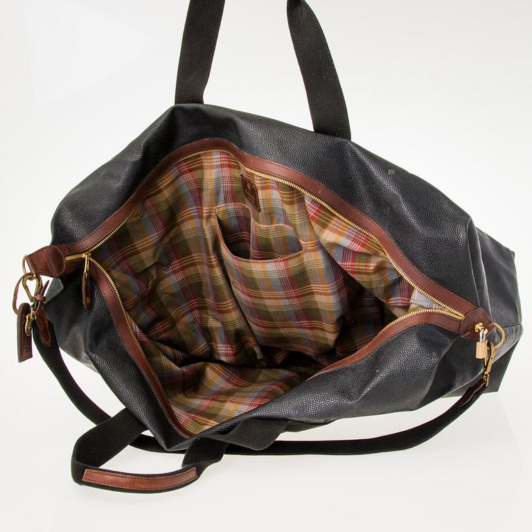 MULBERRY Large Clipper Scotchgrain Travel Bag.