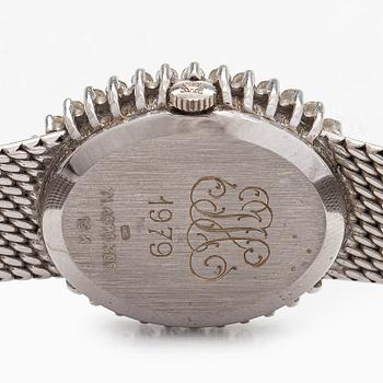 Zenith, armbandsur, 28 x 12 mm, briljantslipade diamanter, 18K vitguld, manuell, ca 1979.