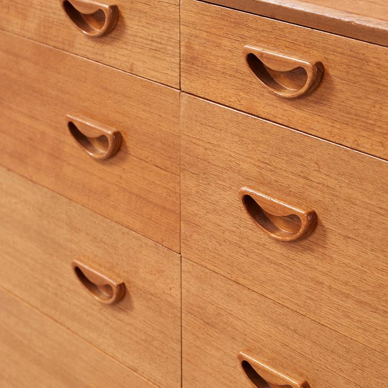 A Peter Hvidt & Orla Mølgaard Nielsen teak sideboard, Søborg Møbler, Denmark 1950's-60's.