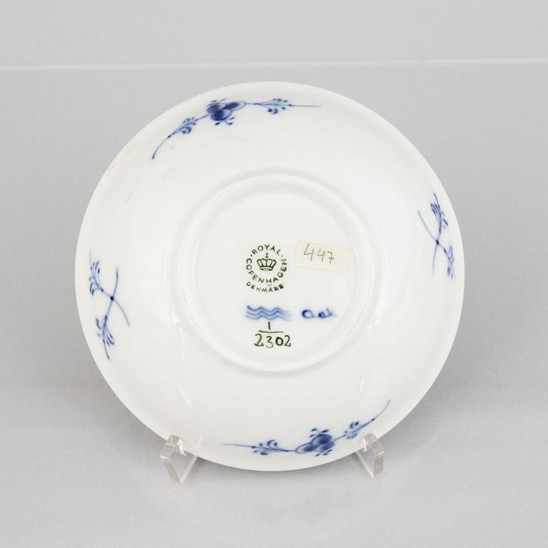 A group of three 'Blue Fluted' porcelain bowls, Royal Copenhagen, model '211', '592', '2302', 1893-1923 and 1950-60's.
