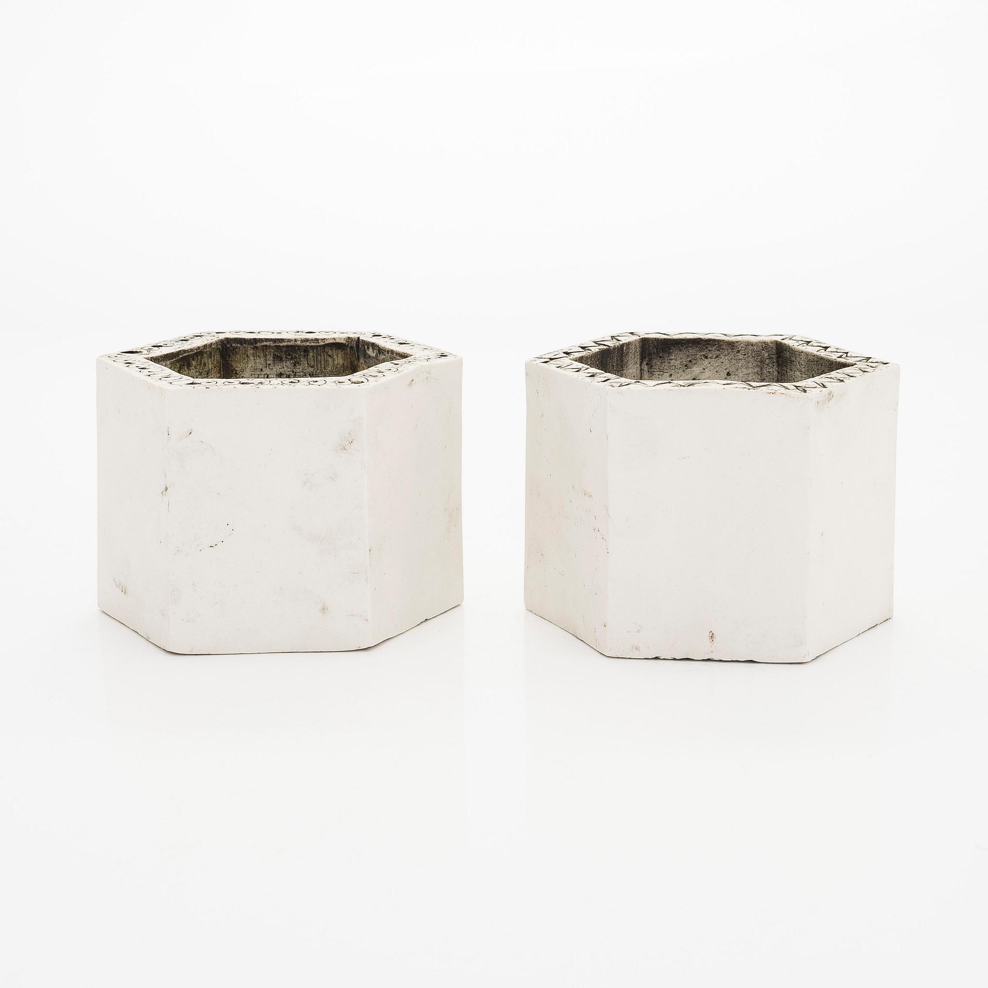 Rut Bryk, A set of two late 1950s 'Hexagon' stoneware tiles for Arabia.