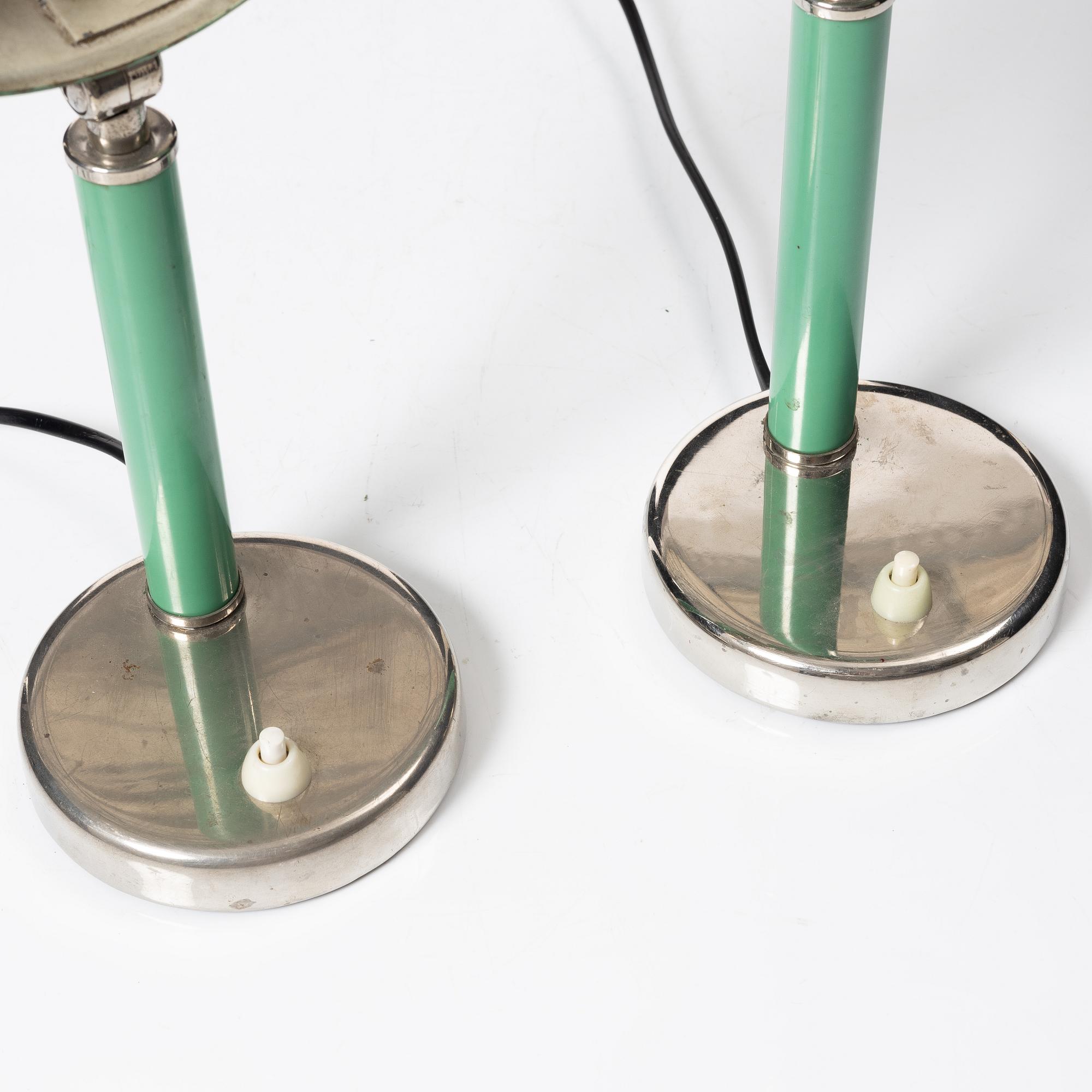 Erik Tidstrand, a pair of table lamps model "29359", Nordiska Kompaniet, 1930s.