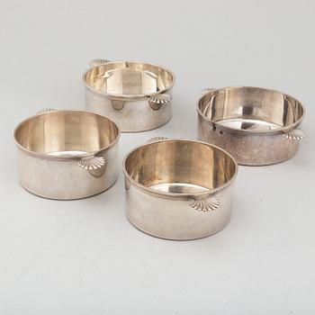 Four silver plated bowls, Råström, mid 20th century.