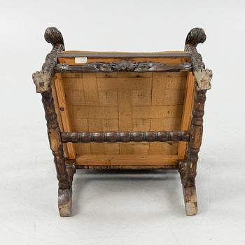 A Baroque chair, circa 1700.
