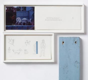 Fredrik Vaerslev, executed 2009. Painted wood, photography, pencil on paper.