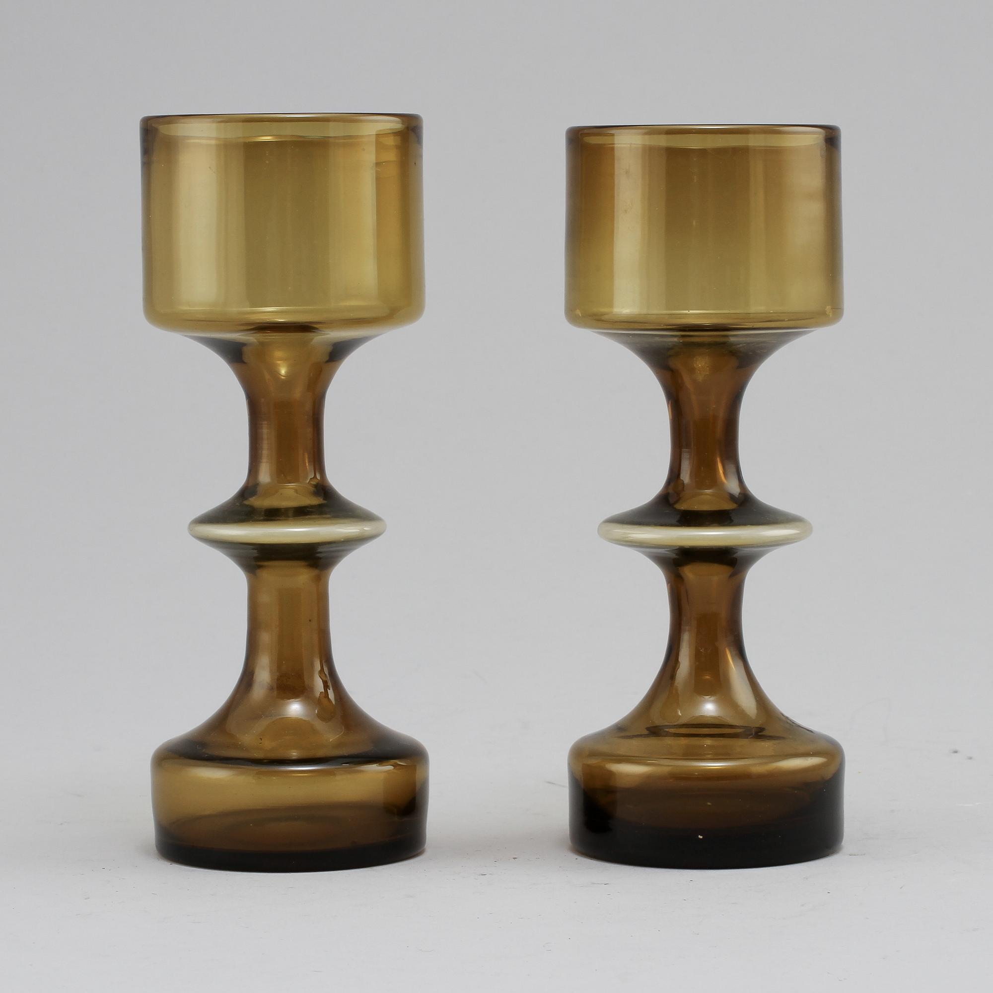 VASER, ett par, glas, Kaj Franck, Nuutajärvi Notsjö, Finland, 1964.