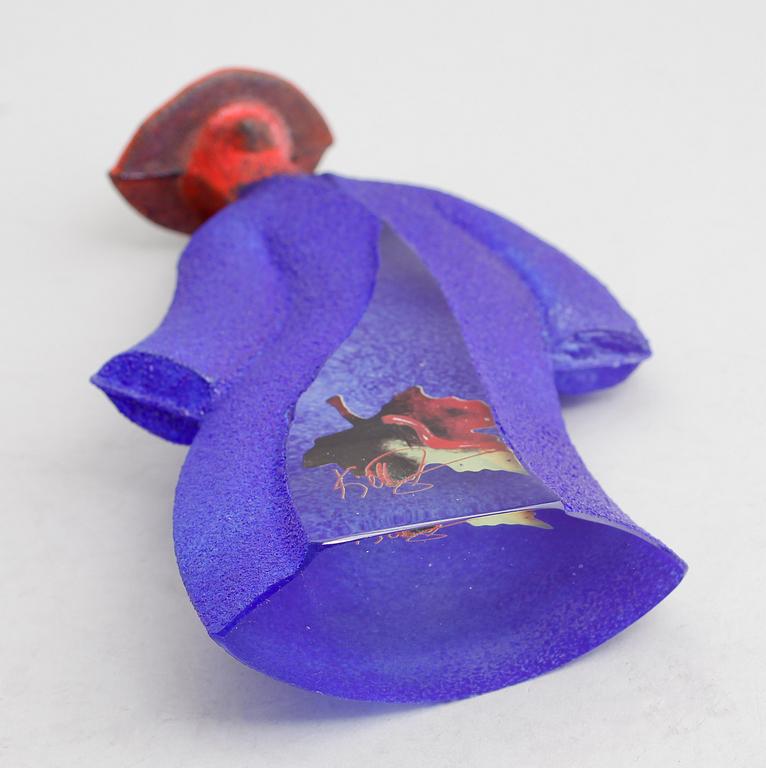 SKULPTUR, glas, Kjell Engman, Kosta Boda, signerad.