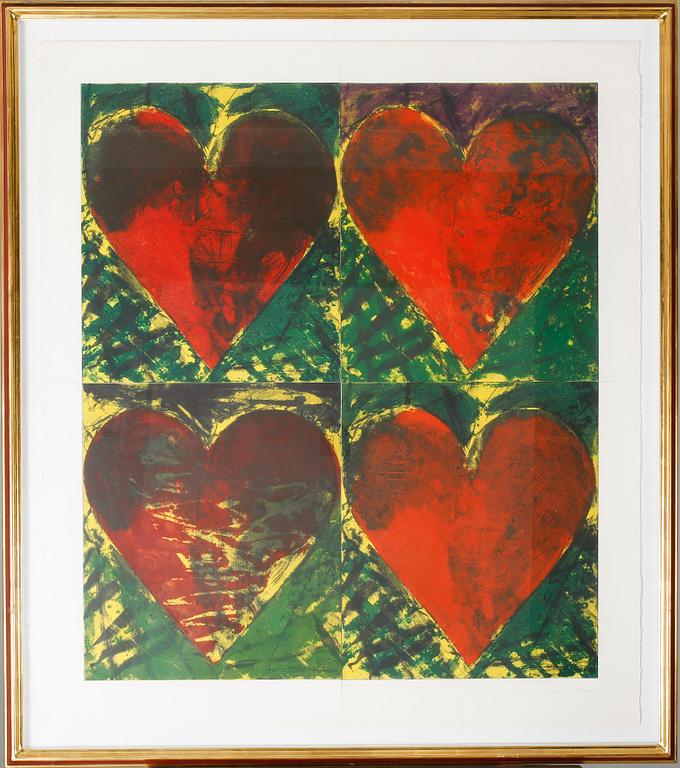 JIM DINE, etching, aquatint and carborundum in colours, signed, numbered 44/70 and dated 1982.