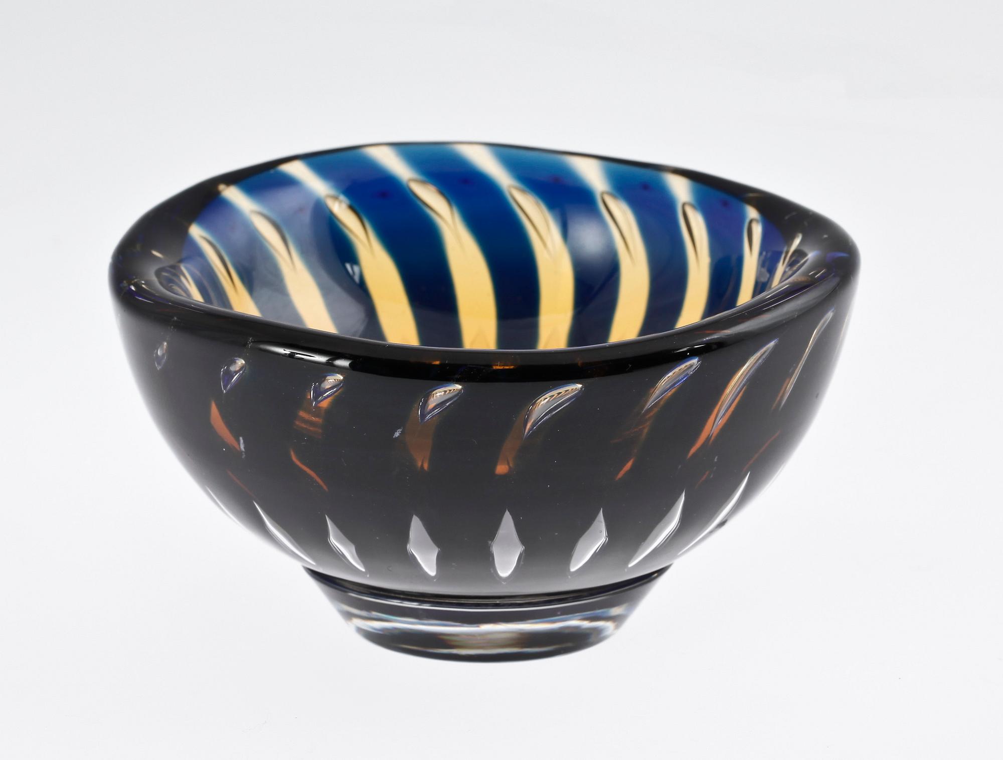 SKÅL, glas, Ariel, Edvin Öhrström, Orrefors, sign.