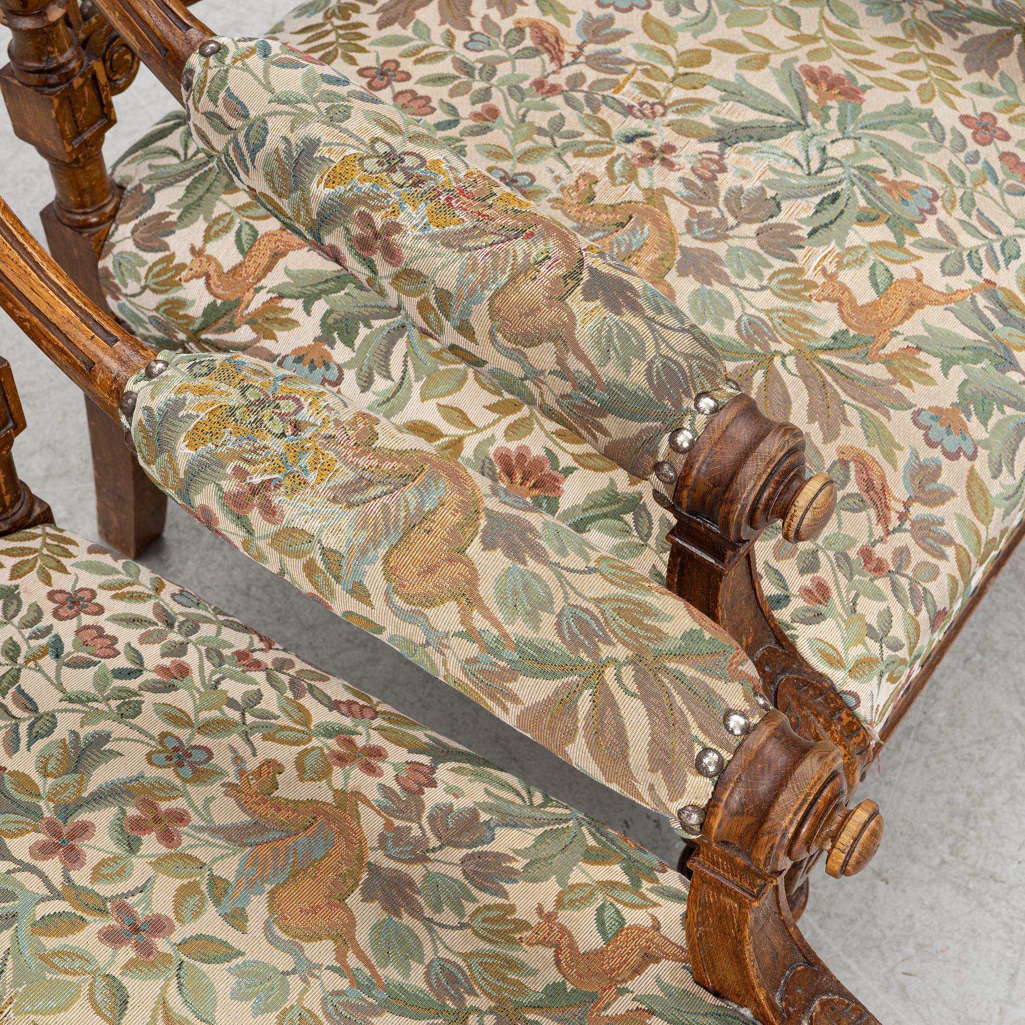 A pair of armchairs, circa 1900.