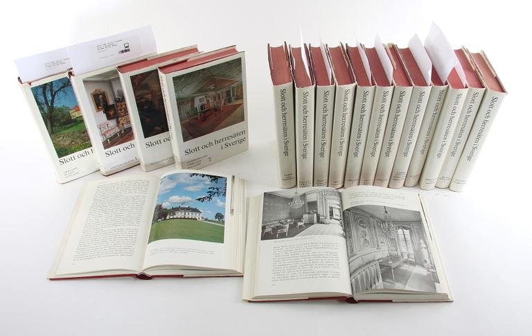 BOK, 18 vol, "Svenska slott o herresäten",
Allhems förlag, Malmö.