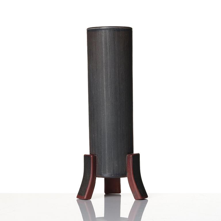 Wilhelm Kåge, a "Farsta" stoneware vase, Gustavsberg studio, Sweden 1957.