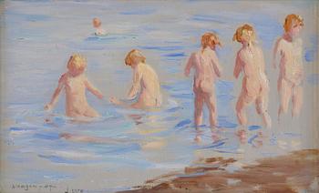 655. Ingeborg Westfelt-Eggertz, Badande barn i Skagen.