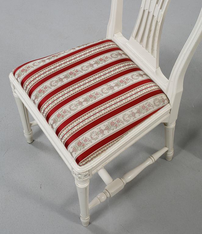MATSALSMÖBEL, 9 delar, gustaviansk stil, 1900-talets andra hälft.
