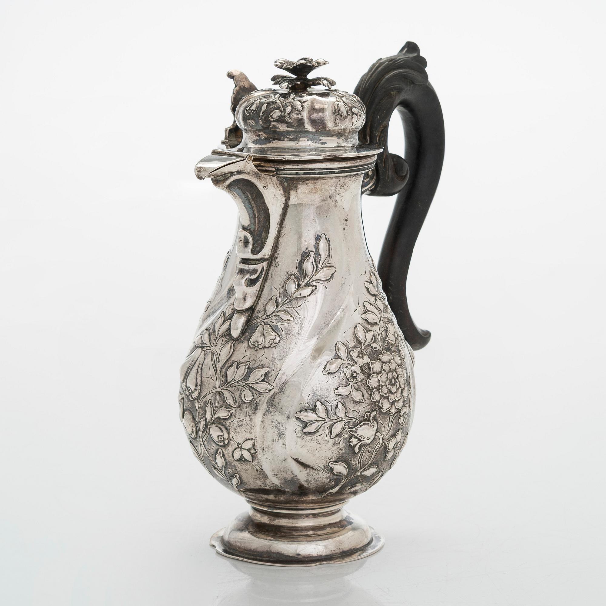 A Viennese silver pot, maker's mark of Josef Carl Klinkosch, Austria 1872-1922.