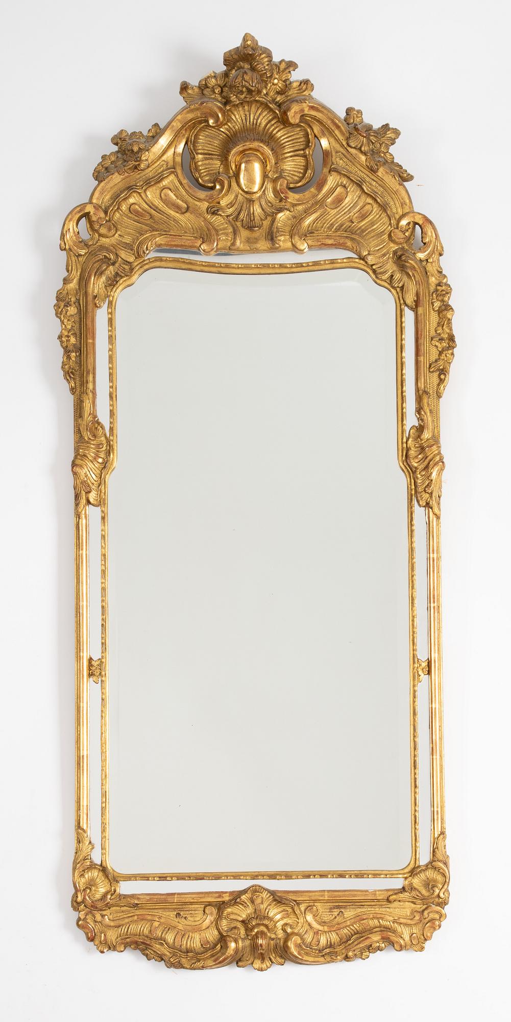 Spegel med konsolbord, rokokostil, 1900-talets första hälft.