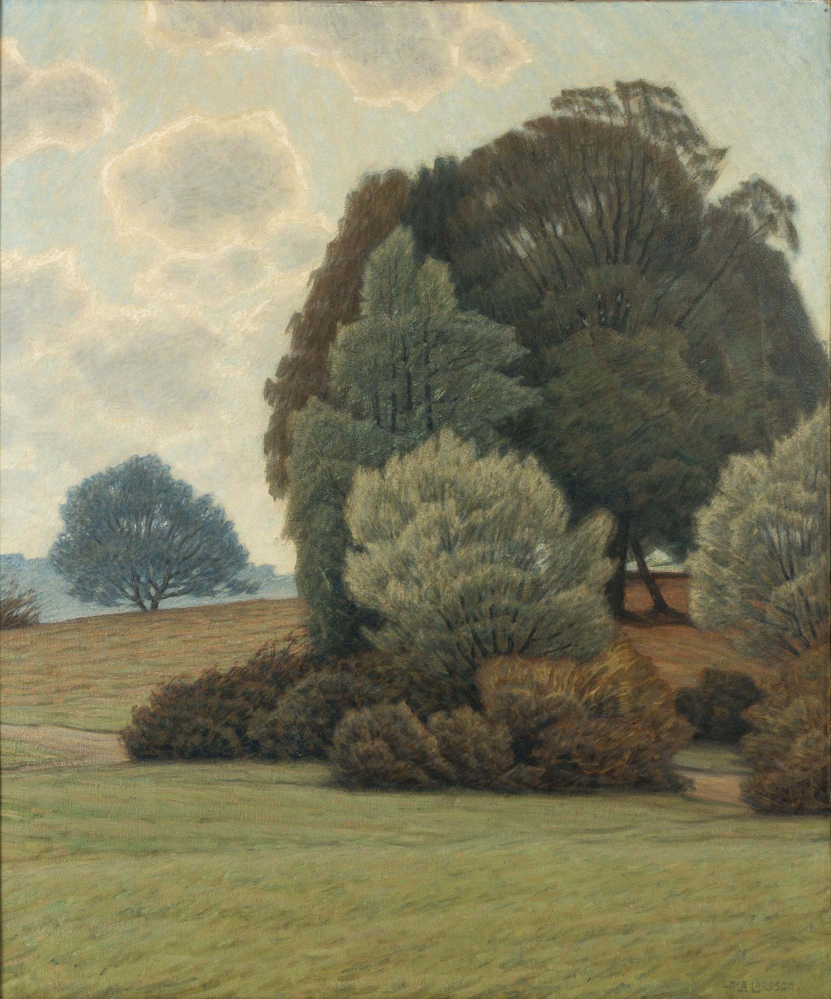 Albert Larsson, Landskap med träddunge.