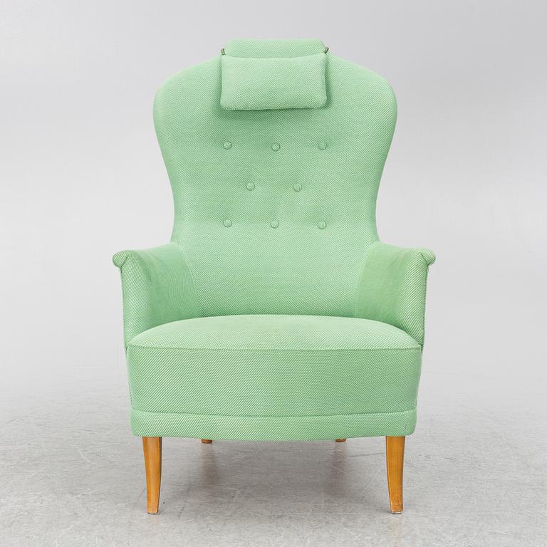 Carl Malmsten, a 'Farmor' armchair, OH Sjögren, late 20th century.