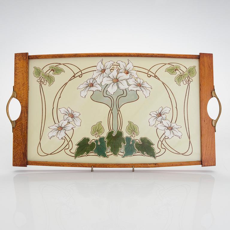 An Art Nouveau tray, Germany, around 1900.