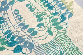 A circa mid 20th century tapestry made by Helmi Vuorelma Oy, Lahti, Finland.