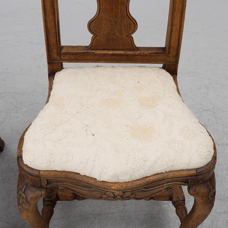 Chairs a pair, Late Baroque, mid-18th century.
