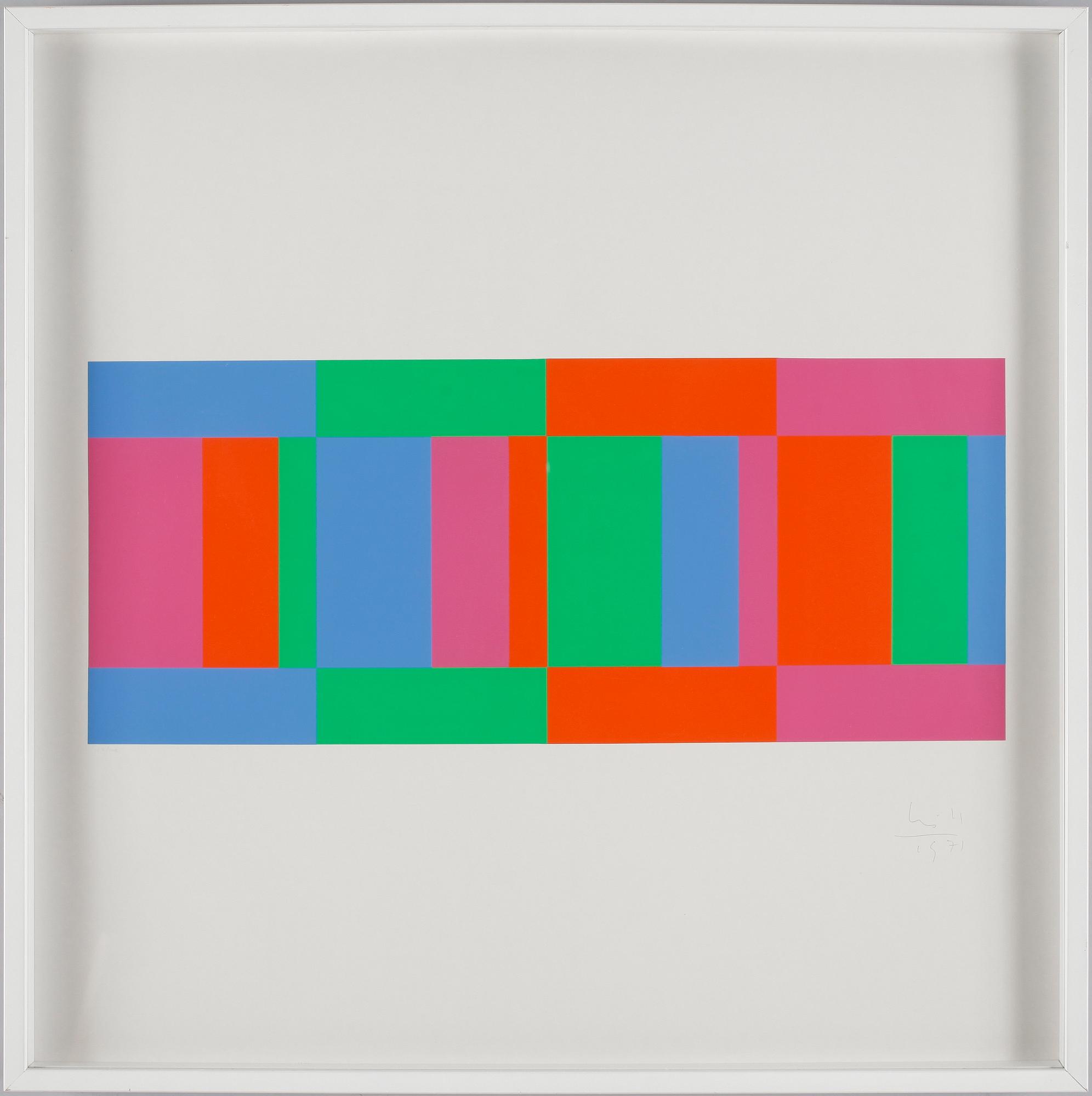 MAX BILL. Serigrafi, sign o dat 1971.