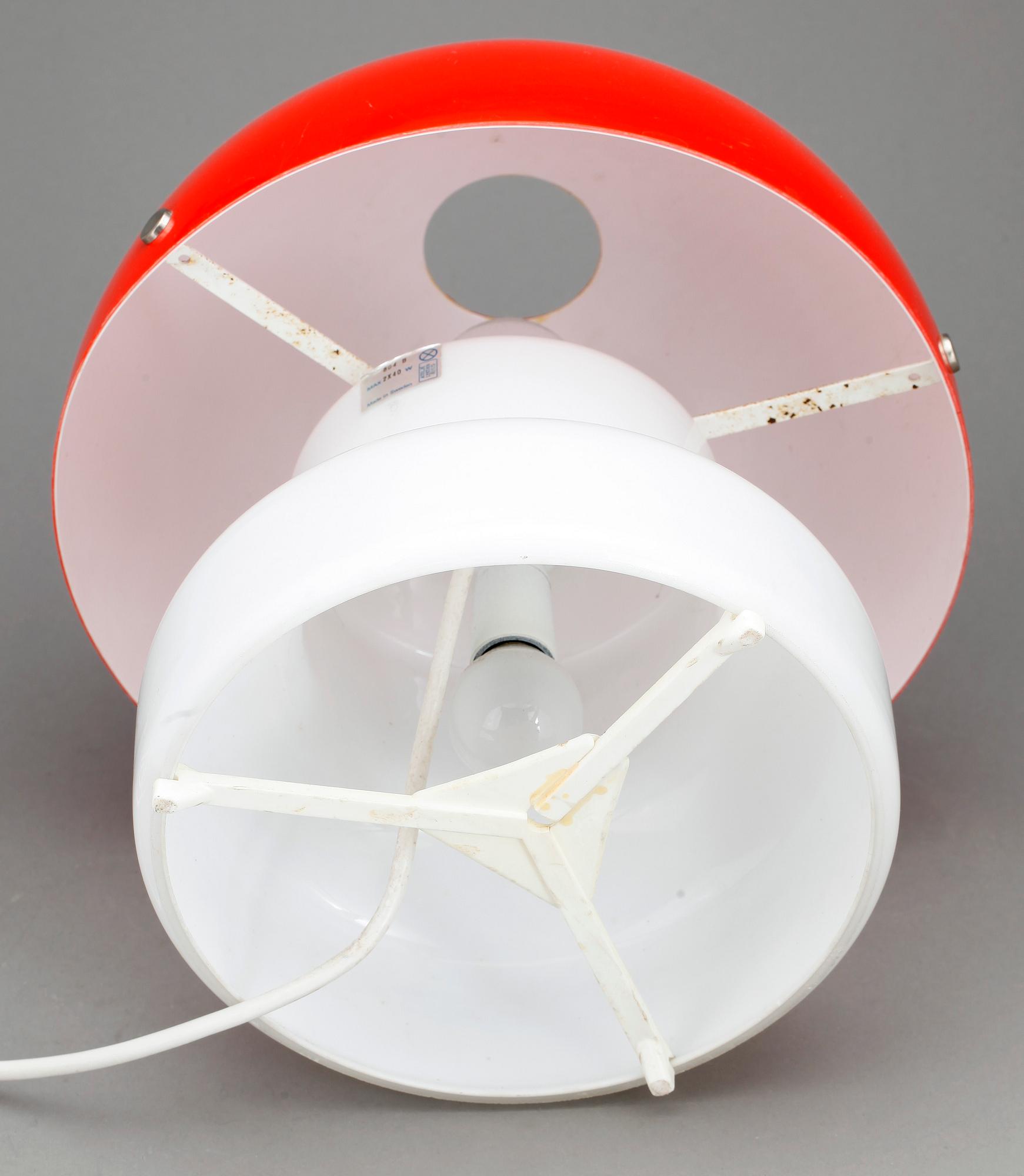 BORDSLAMPA, glas och plast, Ateljé Lyktan, Åhus.