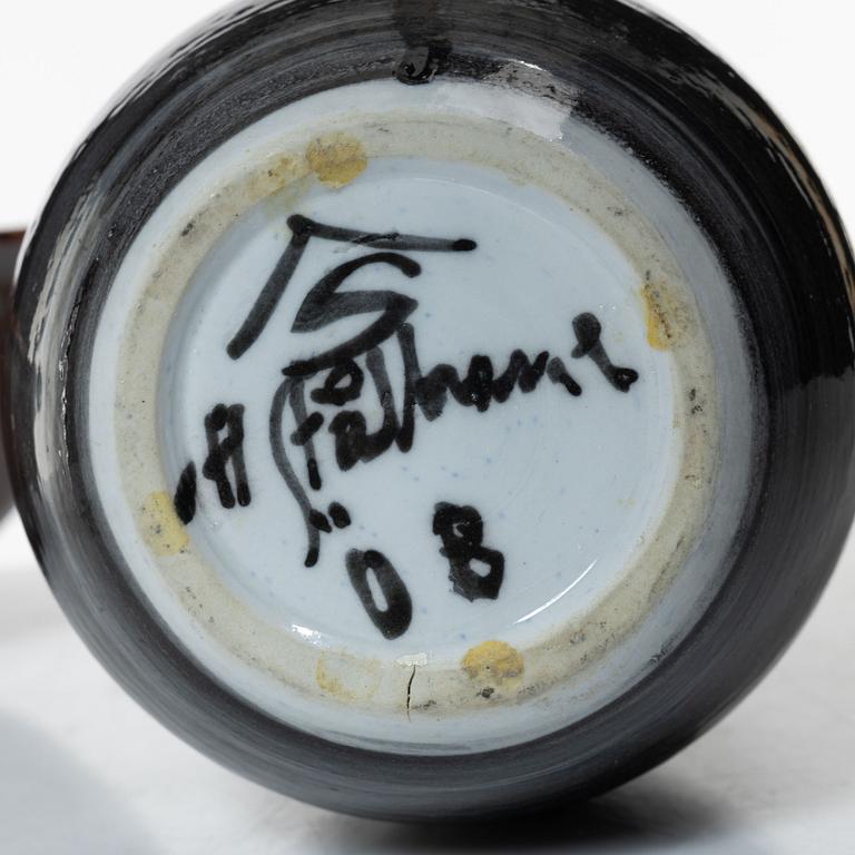 Carl-Harry Stålhane, two stoneware vases and a unique bowl, Designhuset, Lidköping.