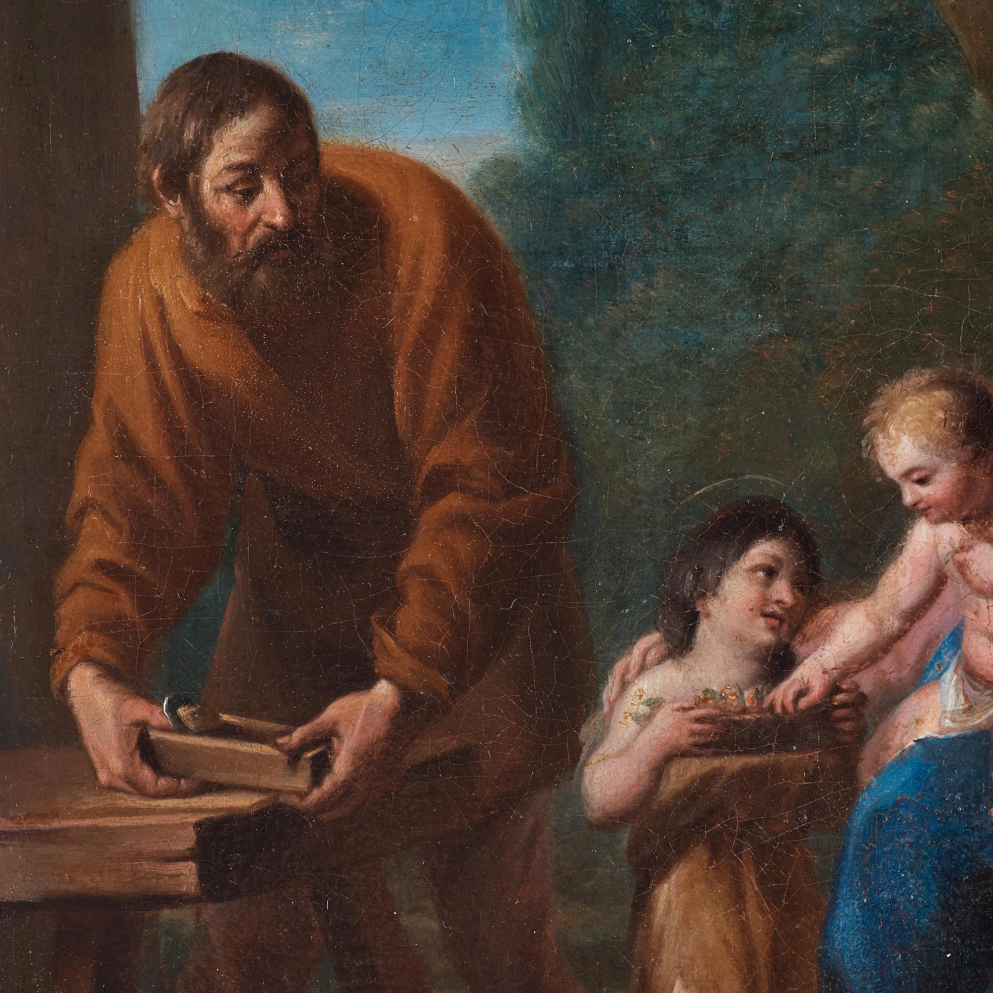 OKÄND KONSTNÄR, 1600-tal. Den heliga familjen.