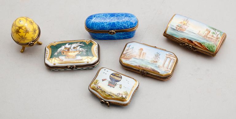 DOSOR, 6 st, porslin, Limoges, 1900-talets mitt.