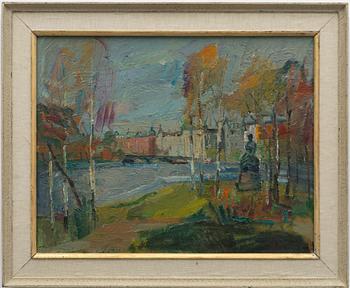 Woldemar Tank, "Höstlandskap från Djurgården, Stockholm".