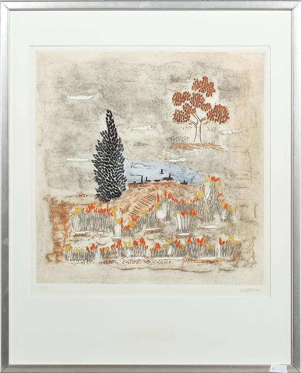 MARC-ANTOINE LOUTTRE-BISSIERE, färgetsning, signerad och numrerad 36/60.