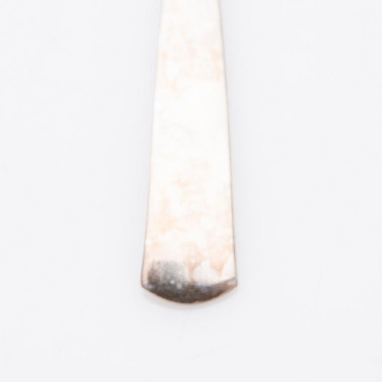 Dessertgafflar, silver, 12 st, Rosenholm, GAB, Stockholm, 1958-1960.