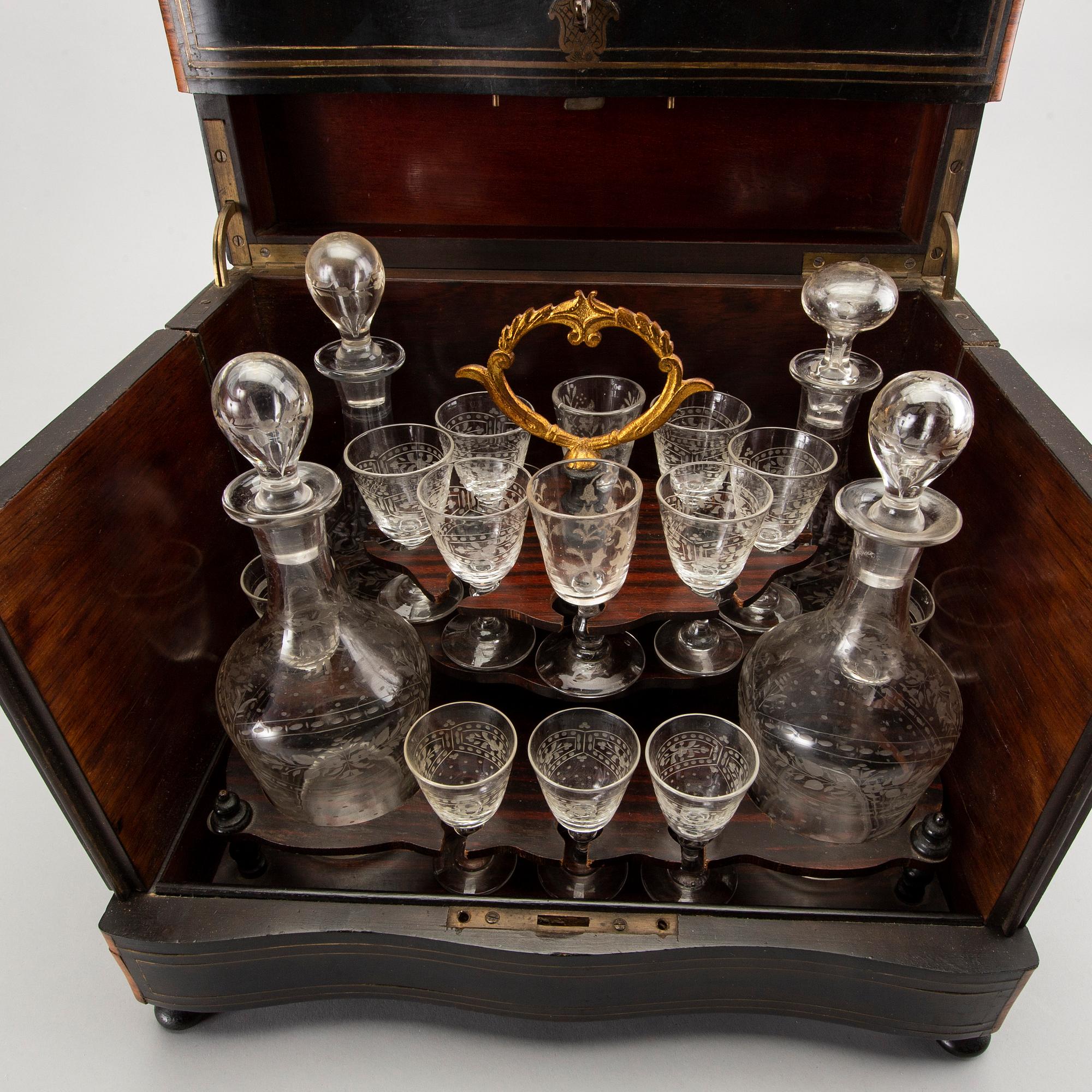 A liqueur cabinet France around 1900.