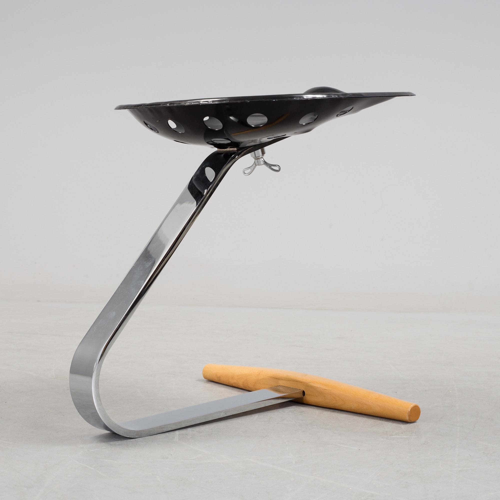 A 'Mezzadro' stool by Achille Castiglione & Pier Giacomo Castiglione for Zanotta, Italy.