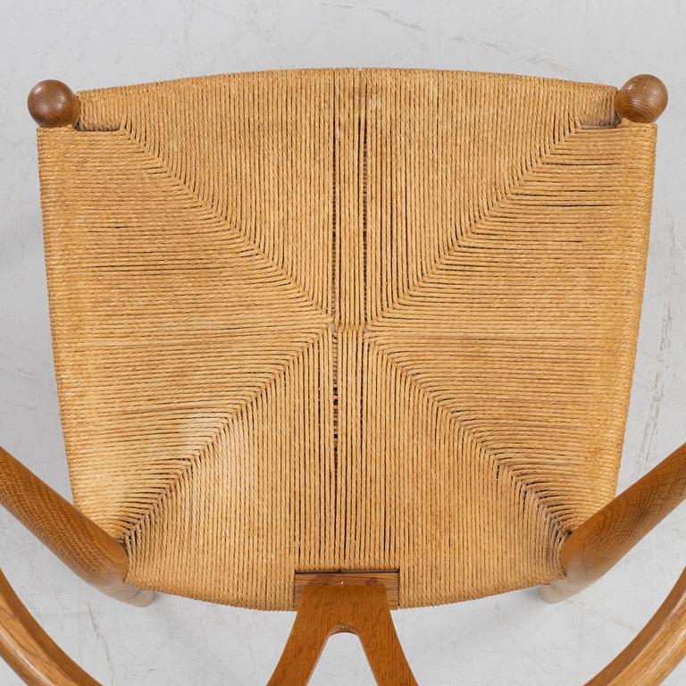 A pair of oak 'Y-chairs' by Hans J Wegner for Carl Hansen & Son, designed 1949.