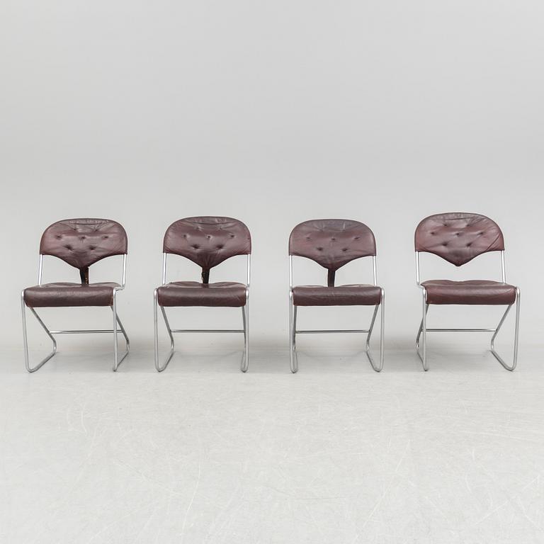 A set of four chairs by Sam Larsson, Dux, late 20th century.