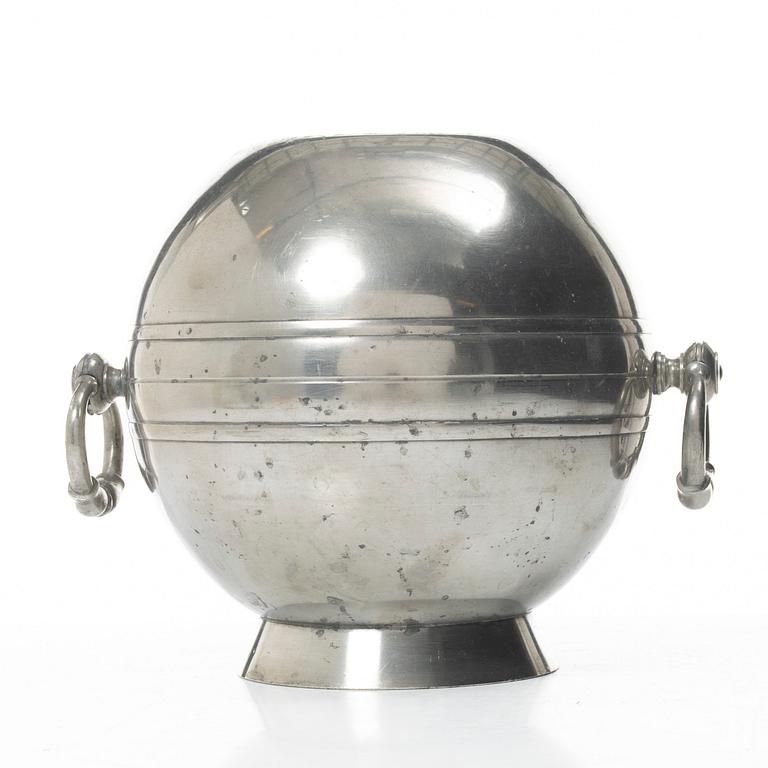 Vase, pewter, functionalist, GAB, Stockholm, 1936.