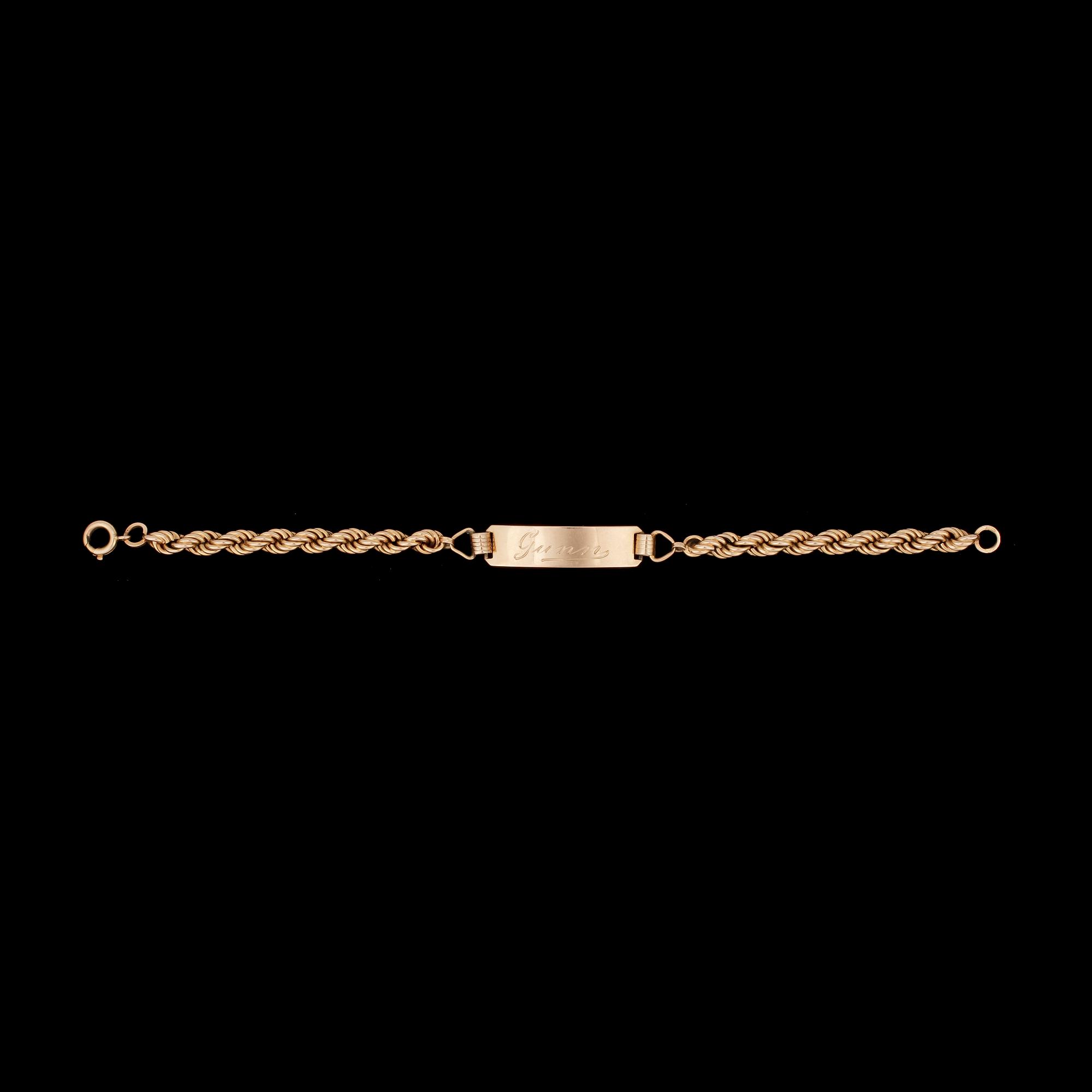 ARMBAND, 18k guld. Italien, 1950-tal. Vikt 9g.